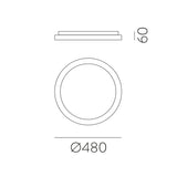 Plafón de techo ACB Grace negro texturado Ø48cm regulable P3848172NDT - imagen 3