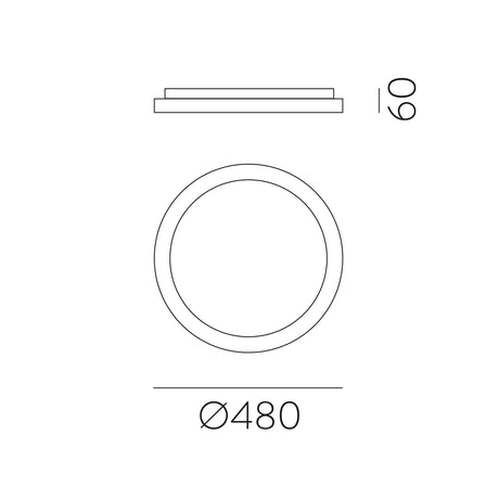 Plafón de techo ACB Grace negro texturado Ø48cm regulable P3848172NDT - imagen 3