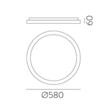 Plafón de techo ACB Grace negro texturado Ø58cm regulable P3848272NDT - imagen 3