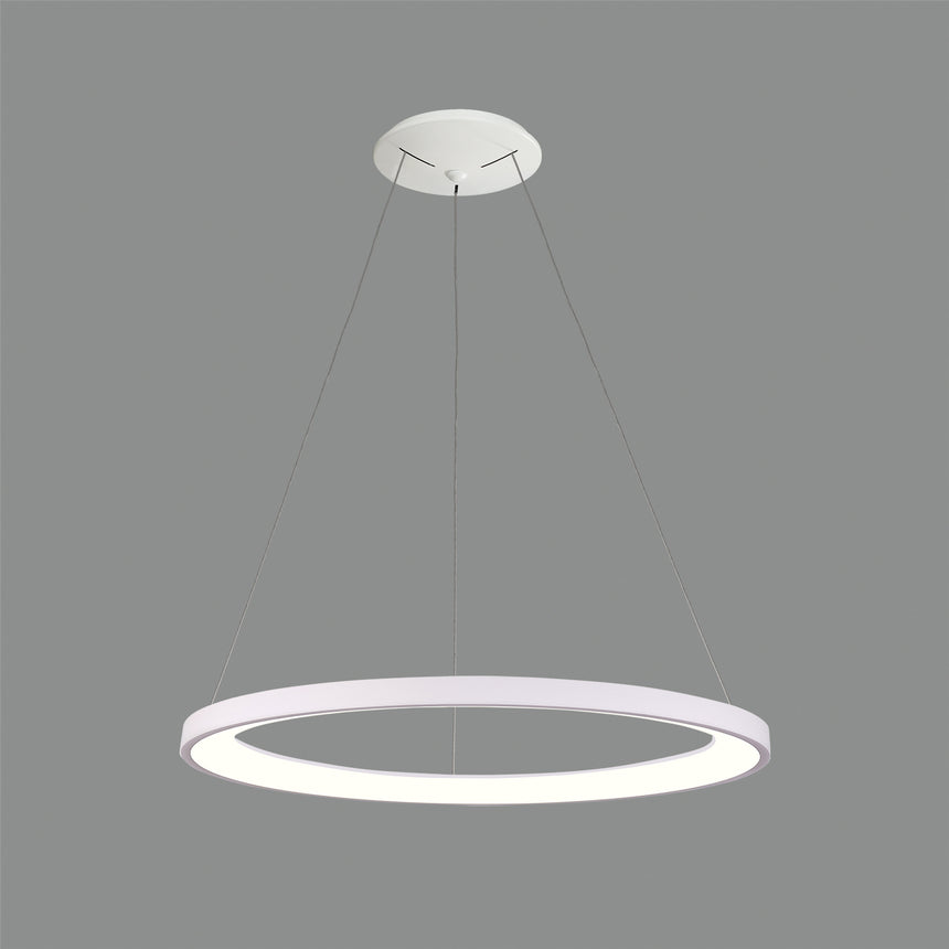 Lámpara de techo colgante ACB Grace blanco texturado Ø78cm C3848372B