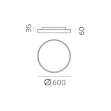 ACB Lisboa Plafón blanco LED + LED Casambi P385160BCA