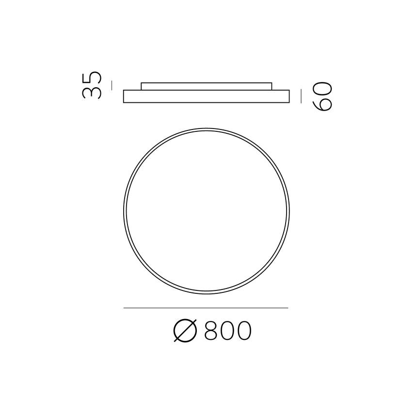 ACB Lisboa Plafón 3851/80 Negro Texturado, LED 80W 3000K 7320lm + 12W 3000K 915lm, CRI90 CL.I, LED integrado, Casambi P385180NCA