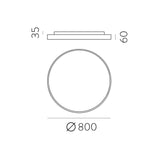 ACB Lisboa Plafón blanco LED + LED Casambi P385181BCA