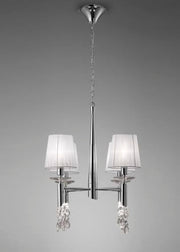 Mantra Tiffany Lámpara de techo colgante cromo Ø55cm 3852