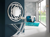 Espejo Schuller Aros plata y negro con mando 120x120cm  - vista 3