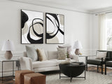 Cuadro acrílico Schuller Actio I pintura acrílica y negro 80x120cm vista 2