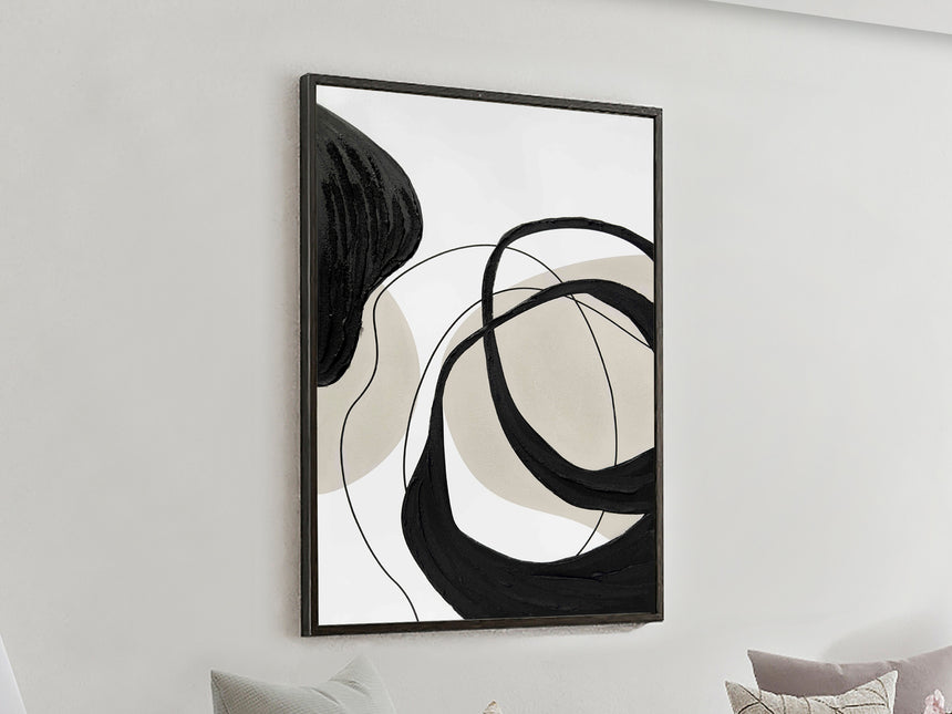 Cuadro acrílico Schuller Actio I pintura acrílica y negro 80x120cm 386548