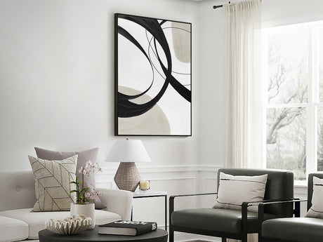 Cuadro acrílico Schuller Actio II pintura acrílica y negro 80x120cm vista 1