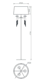 Lámpara de pie Ofertas-3 Dto 50% Mantra gris oscuro 3869