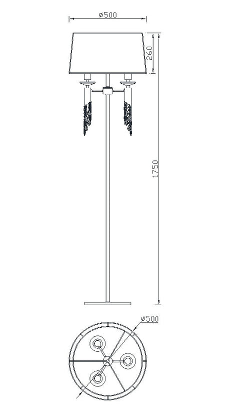 Lámpara de pie Ofertas-3 Dto 50% Mantra gris oscuro 3869