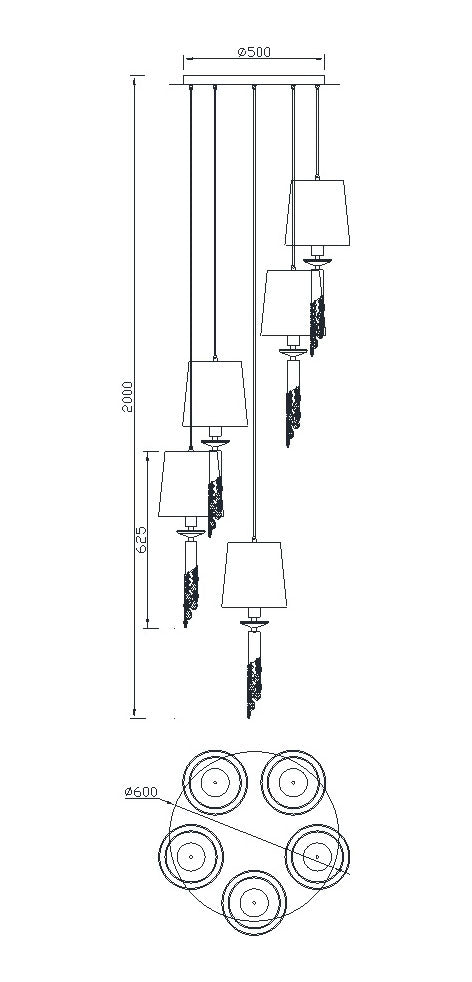 Lámpara de techo Ofertas-3 Dto 50% Mantra dorado 3877