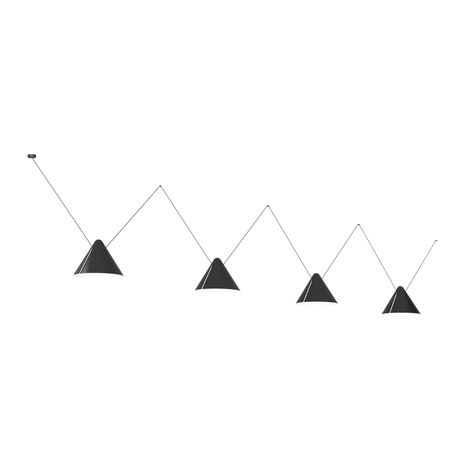 Lámpara de techo colgante LedsC4 Super Attic Conic Shape Side E27 125cm 00-8389-05-05