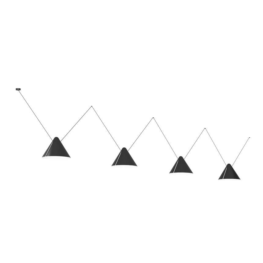 Lámpara de techo colgante LedsC4 Super Attic Conic Shape Side E27 125cm 00-8389-05-05