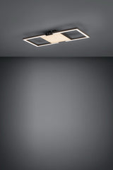 EGLO Macellara Plafón LED portátil regulable 2 luces acero plástico negro blanco 390019