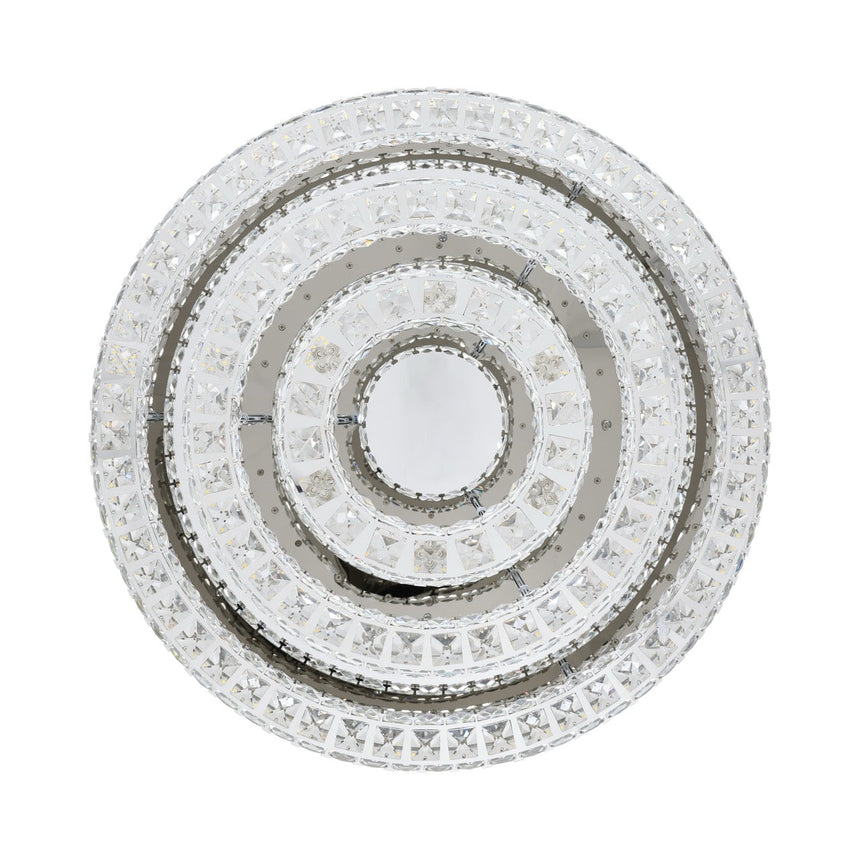 EGLO Toneria Plafón LED 2 luces acero inoxidable cristal cromo claro 39002