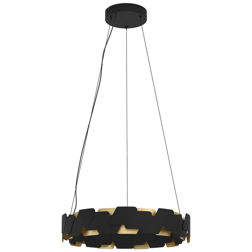 EGLO Altagracia Lámpara de techo colgante LED regulable acero negrooro 390031