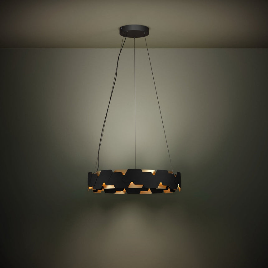 EGLO Altagracia Lámpara de techo colgante LED regulable acero negrooro 390031