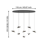EGLO Paratebueno Lámpara de techo colgante LED regulable acero aceroplástico negro - 390055