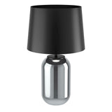 EGLO Cuite Lámpara sobremesa vidrio acero negro transparente negro 390063