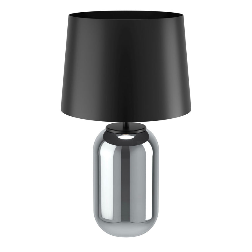 EGLO Cuite Lámpara sobremesa vidrio acero negro transparente negro 390063