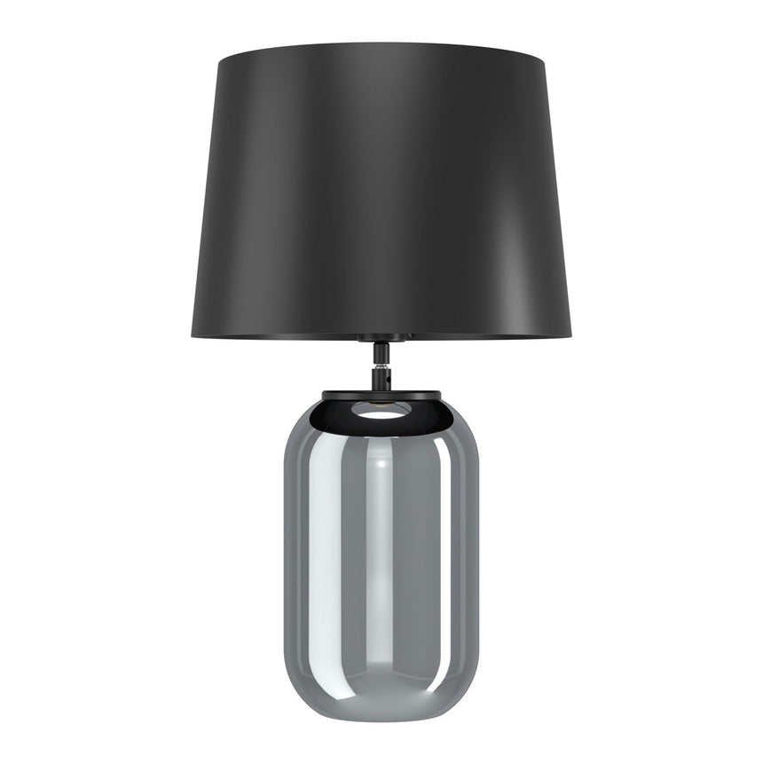 EGLO Cuite Lámpara sobremesa vidrio acero negro transparente negro 390063