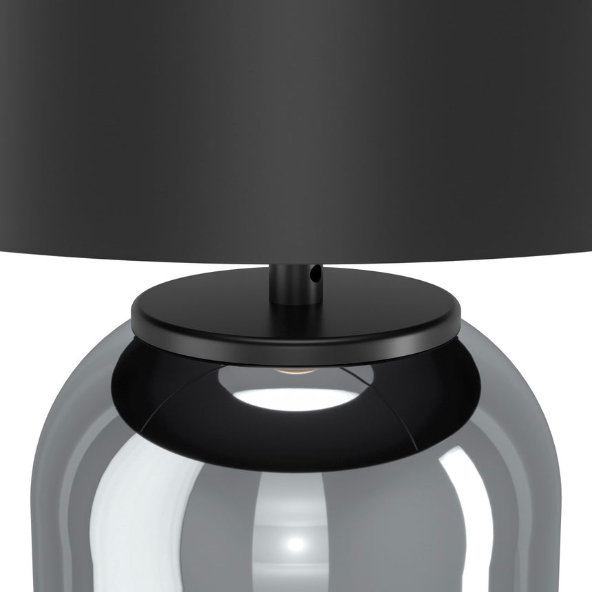 EGLO Cuite Lámpara sobremesa vidrio acero negro transparente negro 390063