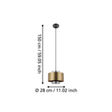 EGLO Duglia 390066 Lámpara colgante negro