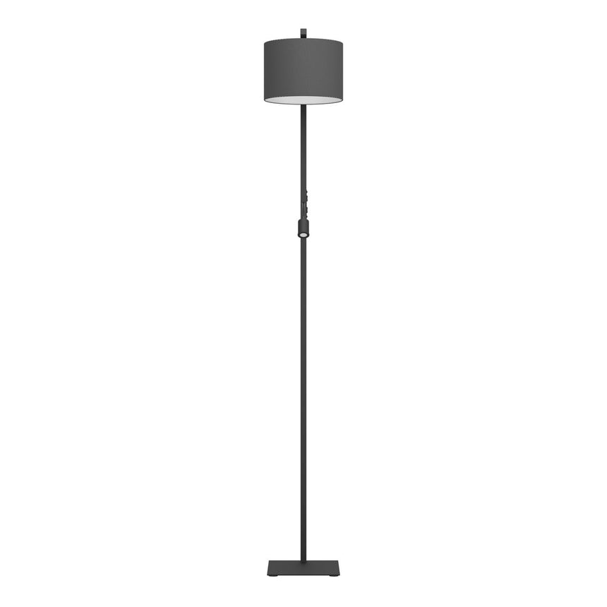 EGLO Foligno Lámpara de pie LED 2 luces acero textil negro negro 390068