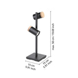 EGLO Cartagena Lámpara sobremesa LED aceromadera negrocafé 390069