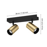 EGLO Cumaribo Foco LED acero negrolatón 390083
