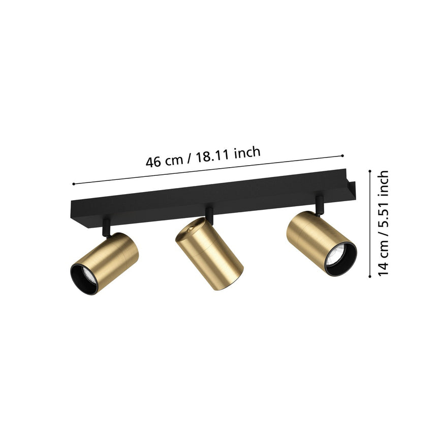 EGLO Cumaribo Foco LED acero negrolatón 390084