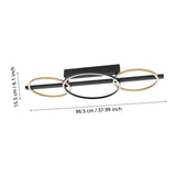 EGLO Lanacera Plafón LED regulable 2 luces aceroaluminio plástico negrooro blanco 390086