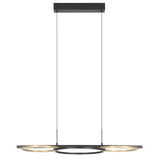 EGLO Lanacera Lámpara de techo colgante LED regulable 2 luces aceroaluminio plástico negrooro blanco 390087