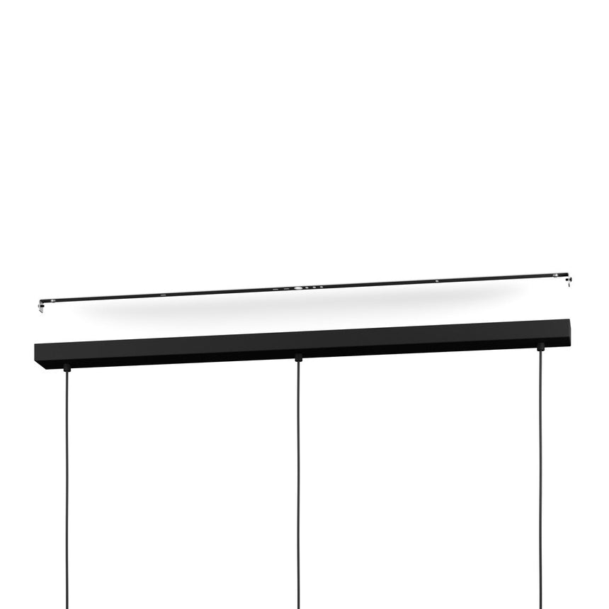 EGLO Bulciago Lámpara de techo colgante acero vidrio vaporizado negro negro transparente 390104