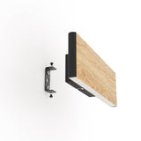 EGLO Climene Lámpara de pared LED aluminiomadera negrocafé 390127