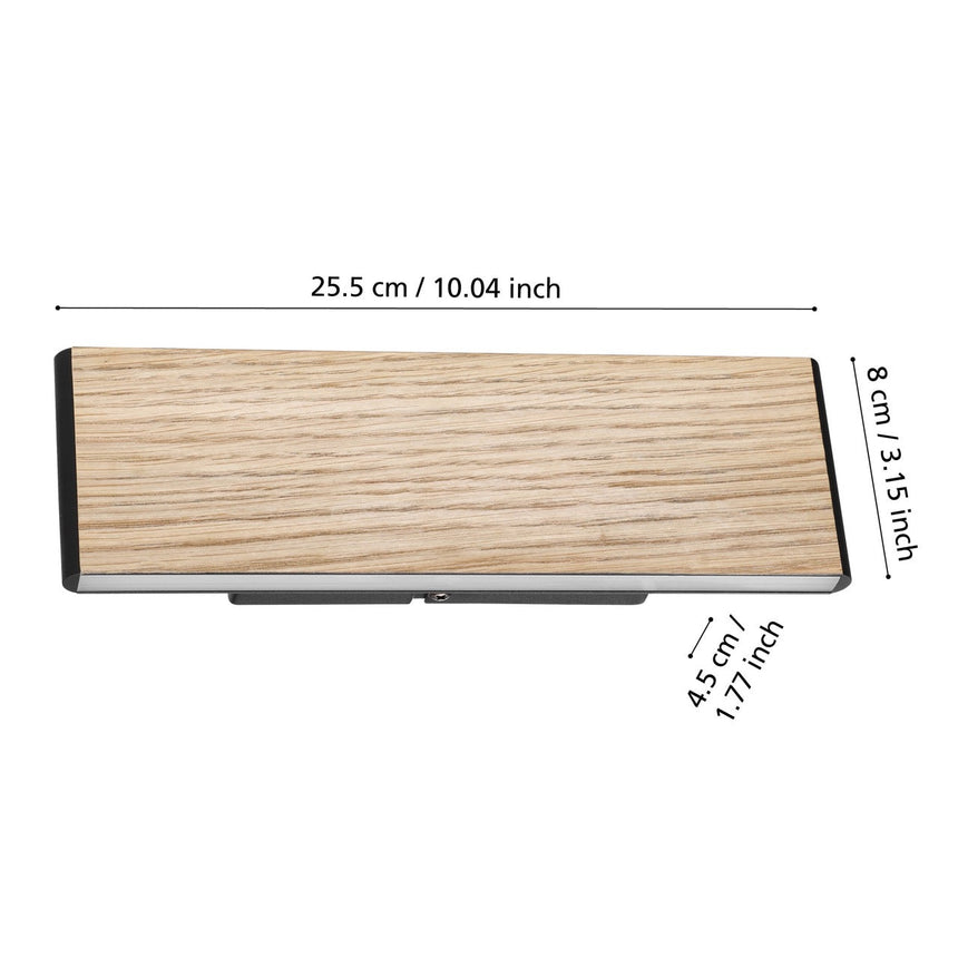 EGLO Climene Lámpara de pared LED aluminiomadera negrocafé 390127