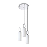 EGLO Majana Lámpara de techo colgante acero vidrio opalino cromo blanco 390128