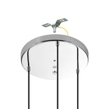 EGLO Majana Lámpara de techo colgante acero vidrio opalino cromo blanco 390128