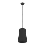 EGLO Petrosa Lámpara de techo colgante acero textil negro negro 390132