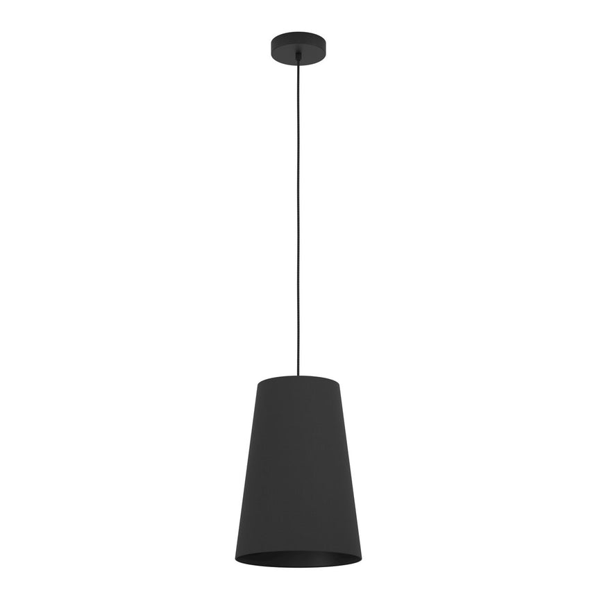 EGLO Petrosa Lámpara de techo colgante acero textil negro negro 390132