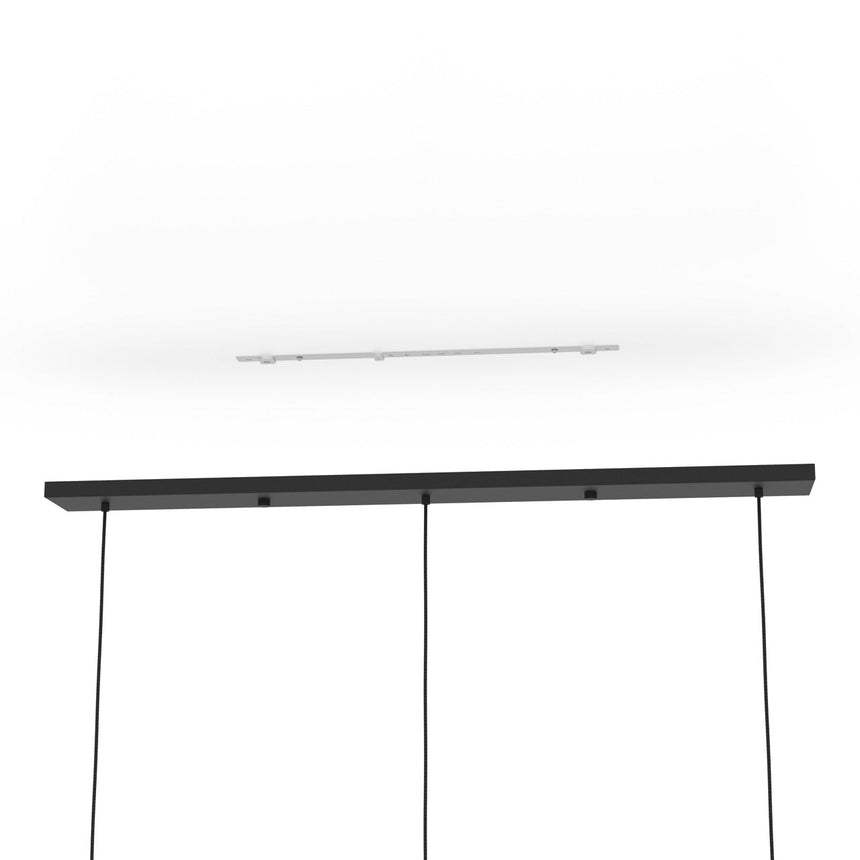 EGLO Petrosa Lámpara de techo colgante acero textil negro negro 390133