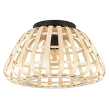 EGLO Montezuelo Plafón acero madera negro naturaleza 390149