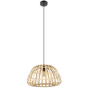EGLO Montezuelo Lámpara de techo colgante acero madera negro 390151