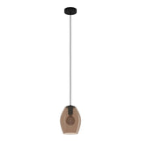EGLO Estanys 1 Lámpara de techo colgante acero vidrio negro - 390159