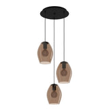 EGLO Estanys 1 Lámpara de techo colgante acero vidrio negro - 390161