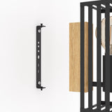 EGLO Cidraz Lámpara de pared aceromadera negrocafé 390165