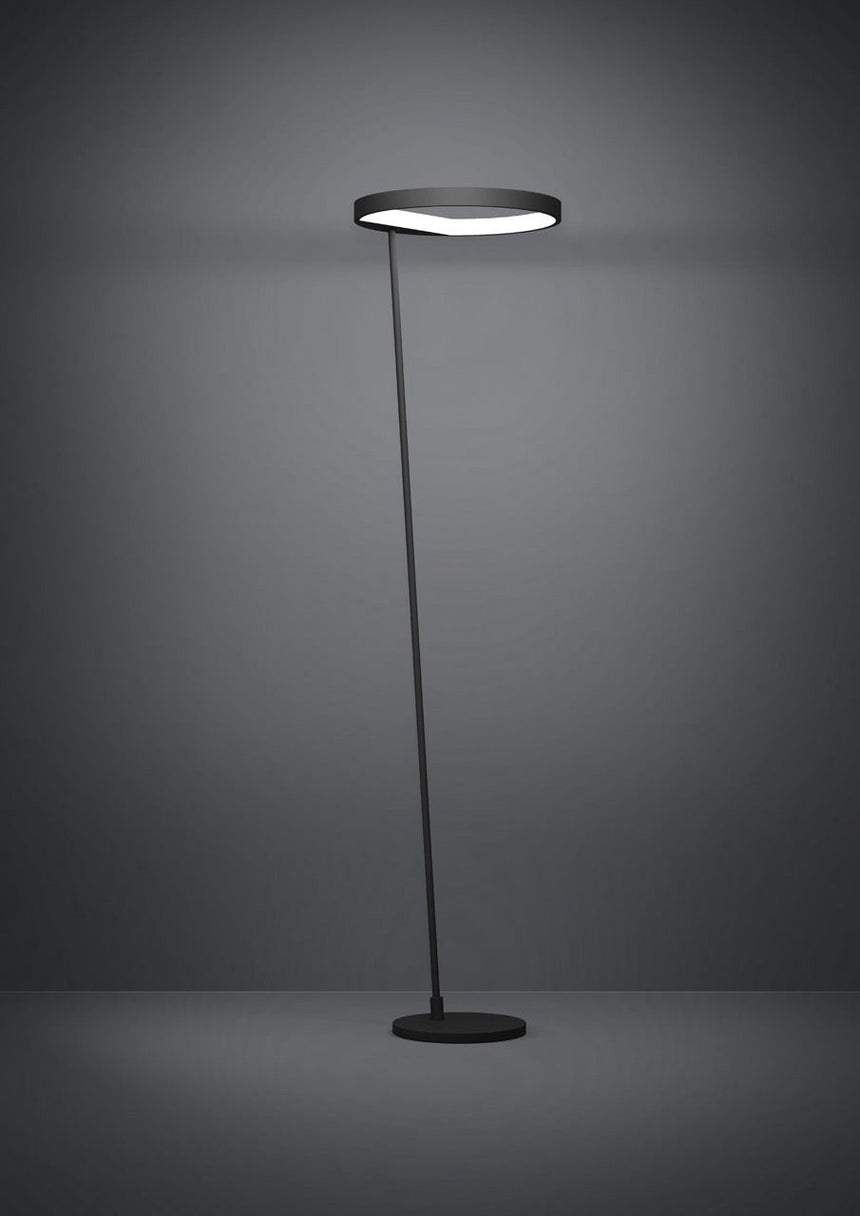 EGLO Caredara Lámpara de pie LED regulable aluminioacero plástico negro blanco 390167