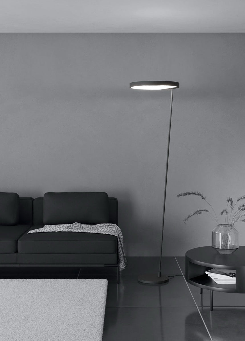 EGLO Caredara Lámpara de pie LED regulable aluminioacero plástico negro blanco 390167