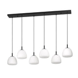 EGLO Balmes Lámpara de techo colgante acero vidrio opalino mate negro blanco 390203