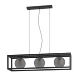 EGLO Arangona Lámpara de techo colgante acero vidrio negro - 390215